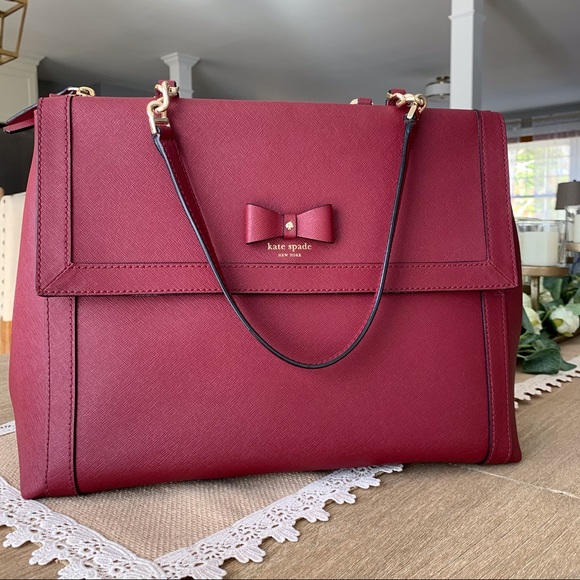 Kate Spade double zip shoulder bag with bow - Picture 3 of 14